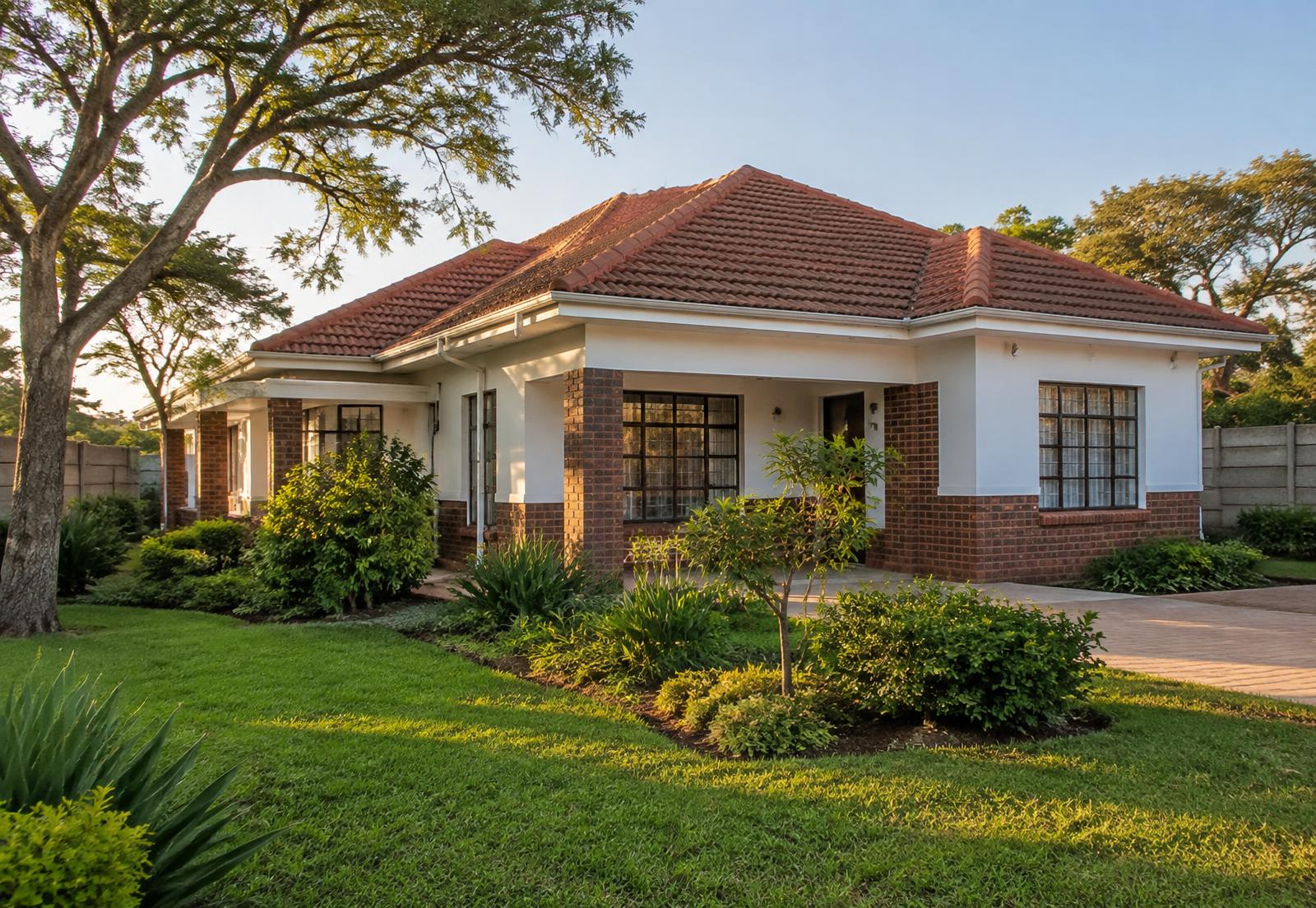 Family home with garden in a Zimbabwean suburb